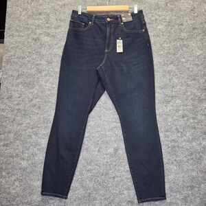Express Jeans Womens 10R Dark Wash Curvy Skinny High Rise Supersoft Stretch